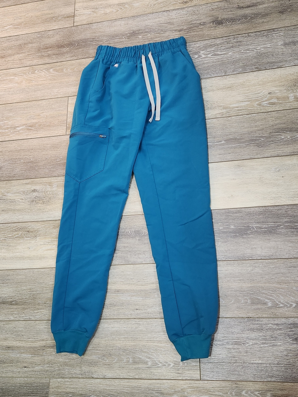 Figs Pacific Blue Medical Scrub Jogger Pants Size XSMALL TALL